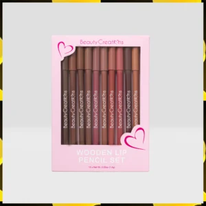 SET DE 12 DELINEADORES LABIOS WOODEN - BEAUTY CREATIONS