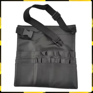 SOPORTE DELANTAL PARA BROCHAS CON 22 BOLSILLOS COLOR NEGRO