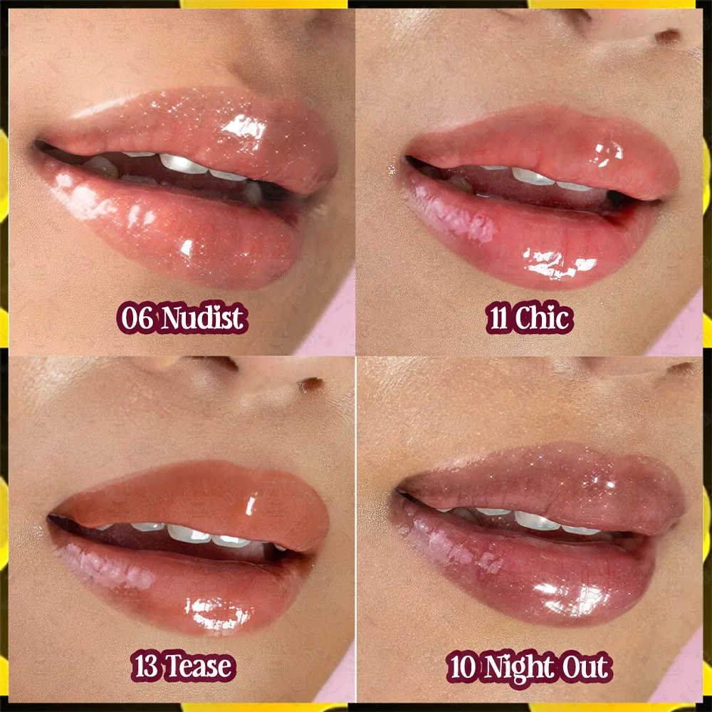 SET X4 BRILLOS LABIALES "NAUGHTY" THIRSTY POUT- ITALIA DELUXE - Imagen 2