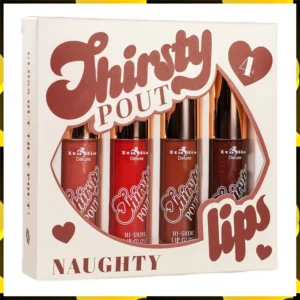 SET X4 BRILLOS LABIALES "NAUGHTY" THIRSTY POUT- ITALIA DELUXE