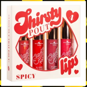 SET X4 BRILLOS LABIALES "SPICY" THIRSTY POUT- ITALIA DELUXE