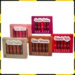 SET X5 LABIALES MATTE MOUSSE TOP FIVE - ITALIA DELUXE
