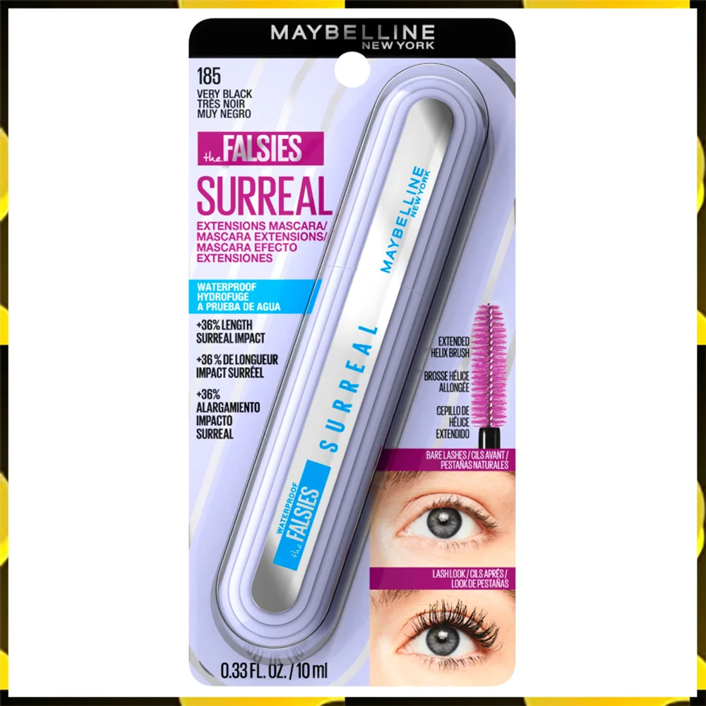 RIMEL THE FALSIES SURREAL WATERPROOF #185 MUY NEGRO 10 ML. - MAYBELLINE