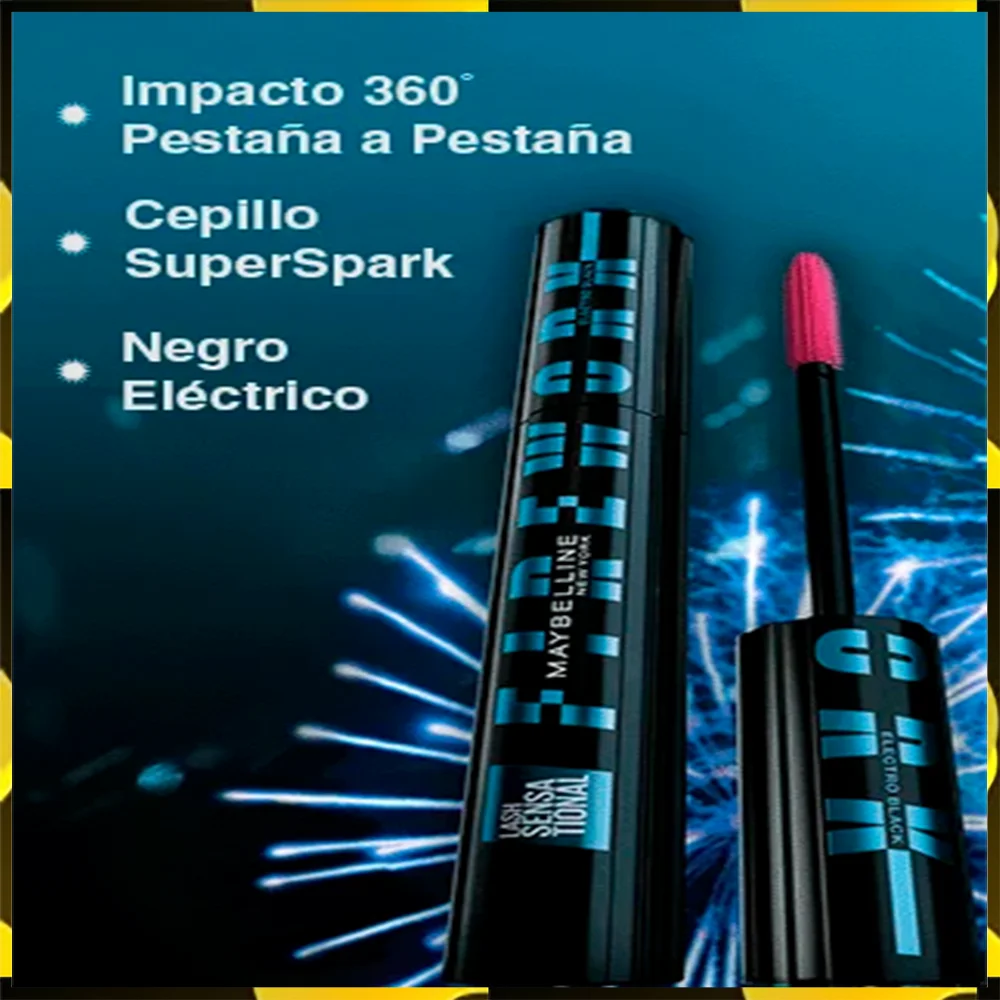 RIMEL LASH SENSATIONAL FIRE WORK WATERPROOF #800 ELECTRO BLACK 8.75 ML. - MAYBELLINE - Imagen 5