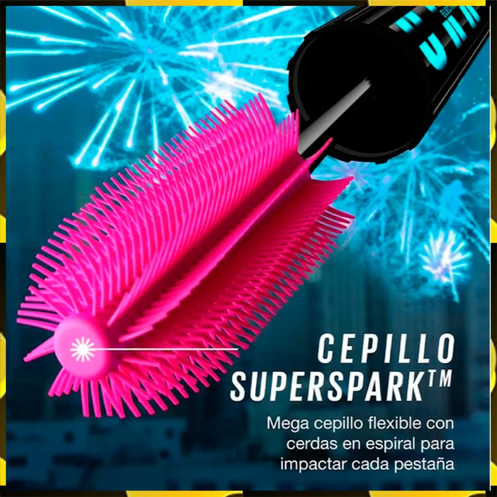 RIMEL LASH SENSATIONAL FIRE WORK WATERPROOF #800 ELECTRO BLACK 8.75 ML. - MAYBELLINE - Imagen 4