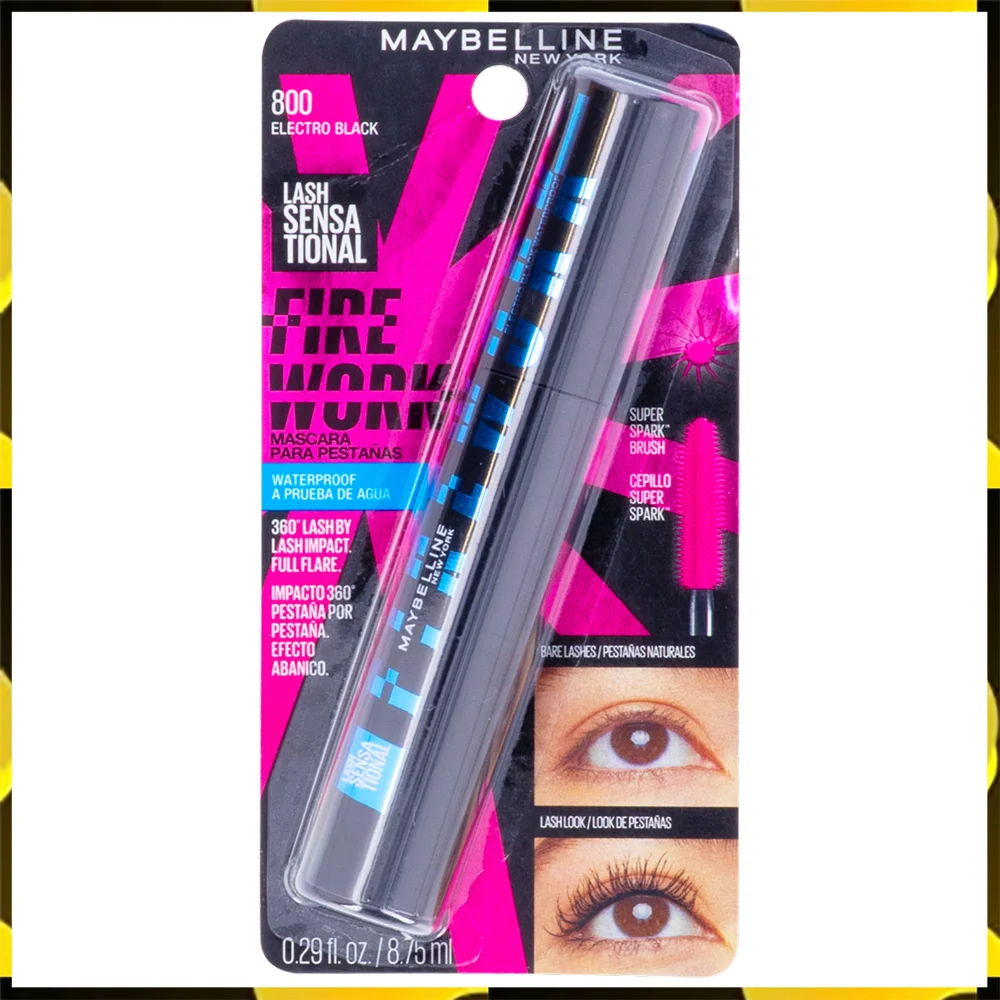 RIMEL LASH SENSATIONAL FIRE WORK WATERPROOF #800 ELECTRO BLACK 8.75 ML. - MAYBELLINE