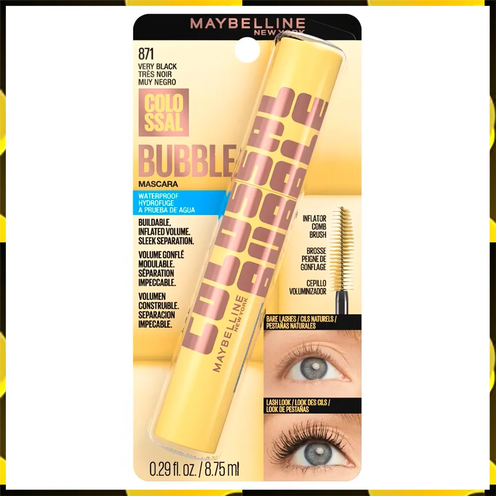RIMEL COLOSSAL BUBBLE WATERPROOF #871 MUY NEGRO 8.75 ML. - MAYBELLINE